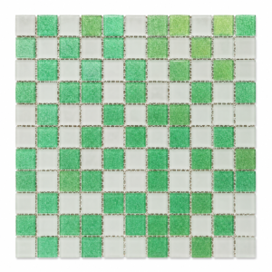Sparkling Emerald Green Glass Mosaic Tile